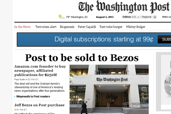 Con The Washington Post Jeff Bezos comprÃ³ su entrada al poder polÃ­tico